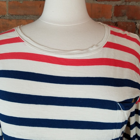 Madewell Womens Knit Top Nautical Stripes IvoryNav - Picture 2 of 7